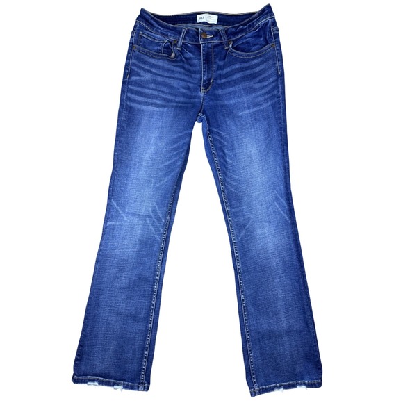 BKE Denim - BKE Stella Mid-Rise Slim Fit Tailored Bootcut Denim Jeans Dark Wash Women's 31